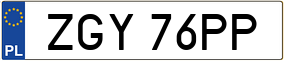 Trailer License Plate